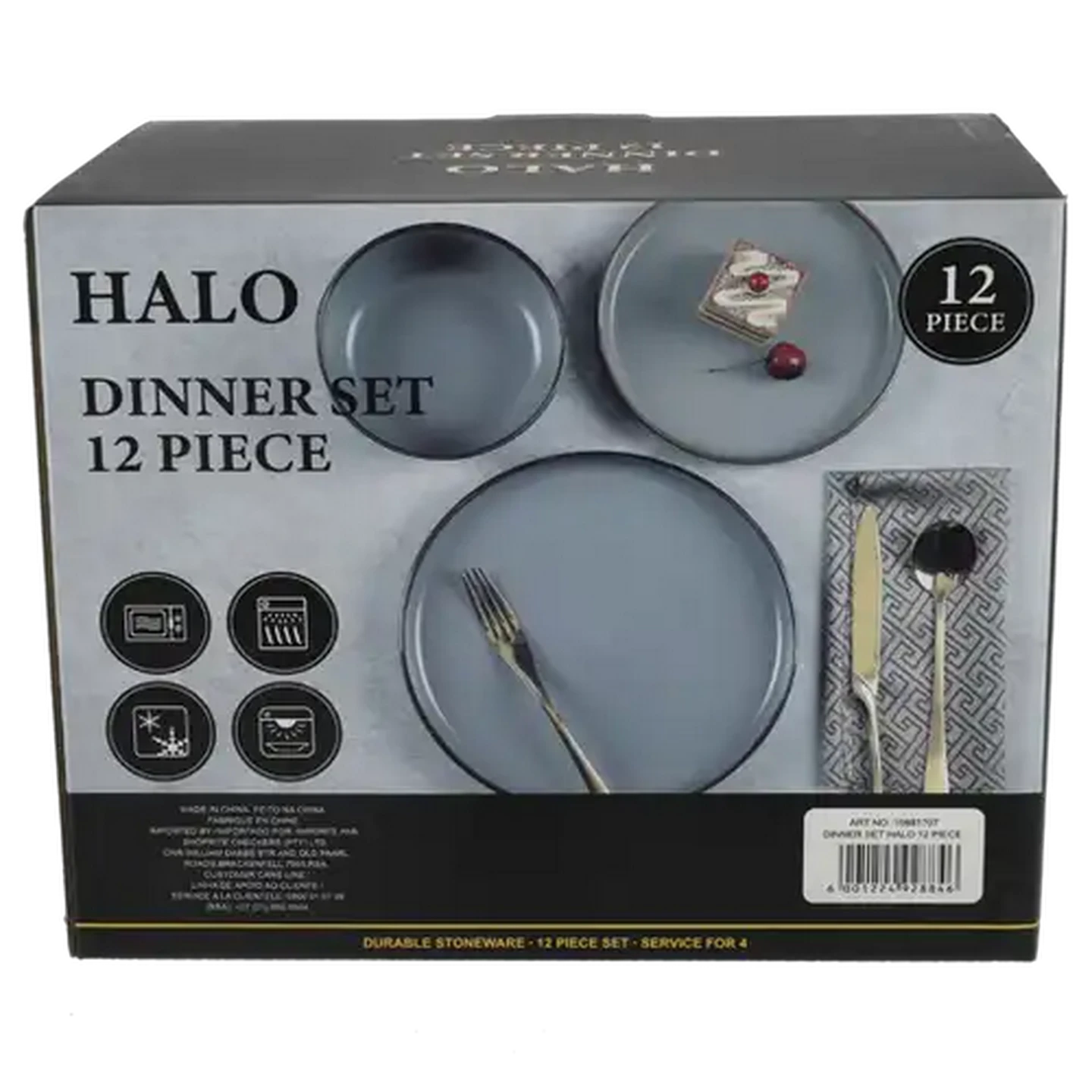 Image of Halo Dinner Set 12 Piece  (Colour May Vary)