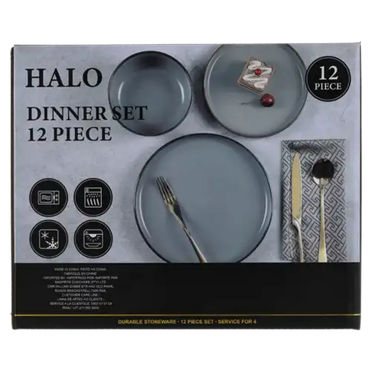 Image of Halo Dinner Set 12 Piece  (Colour May Vary)