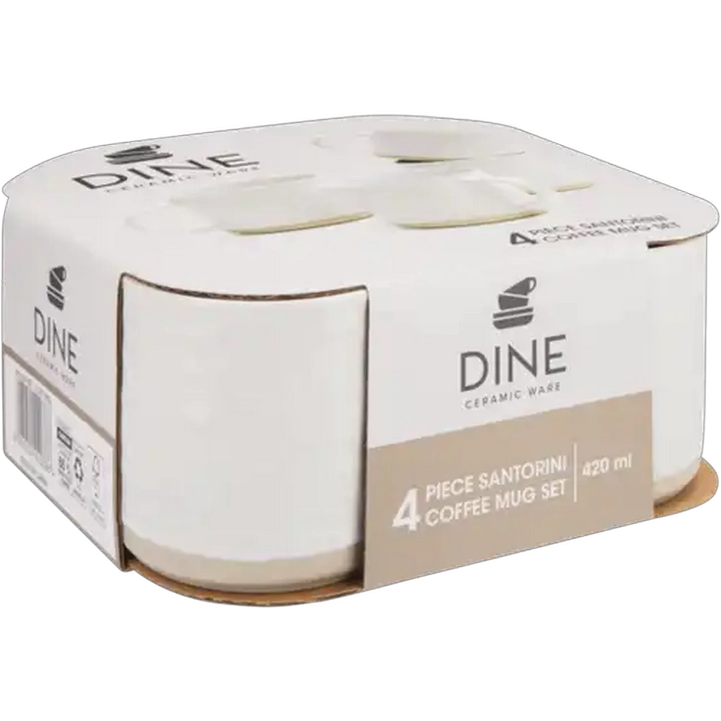 Image of Santorini Coffee Mug Set 4-Pack 420ml