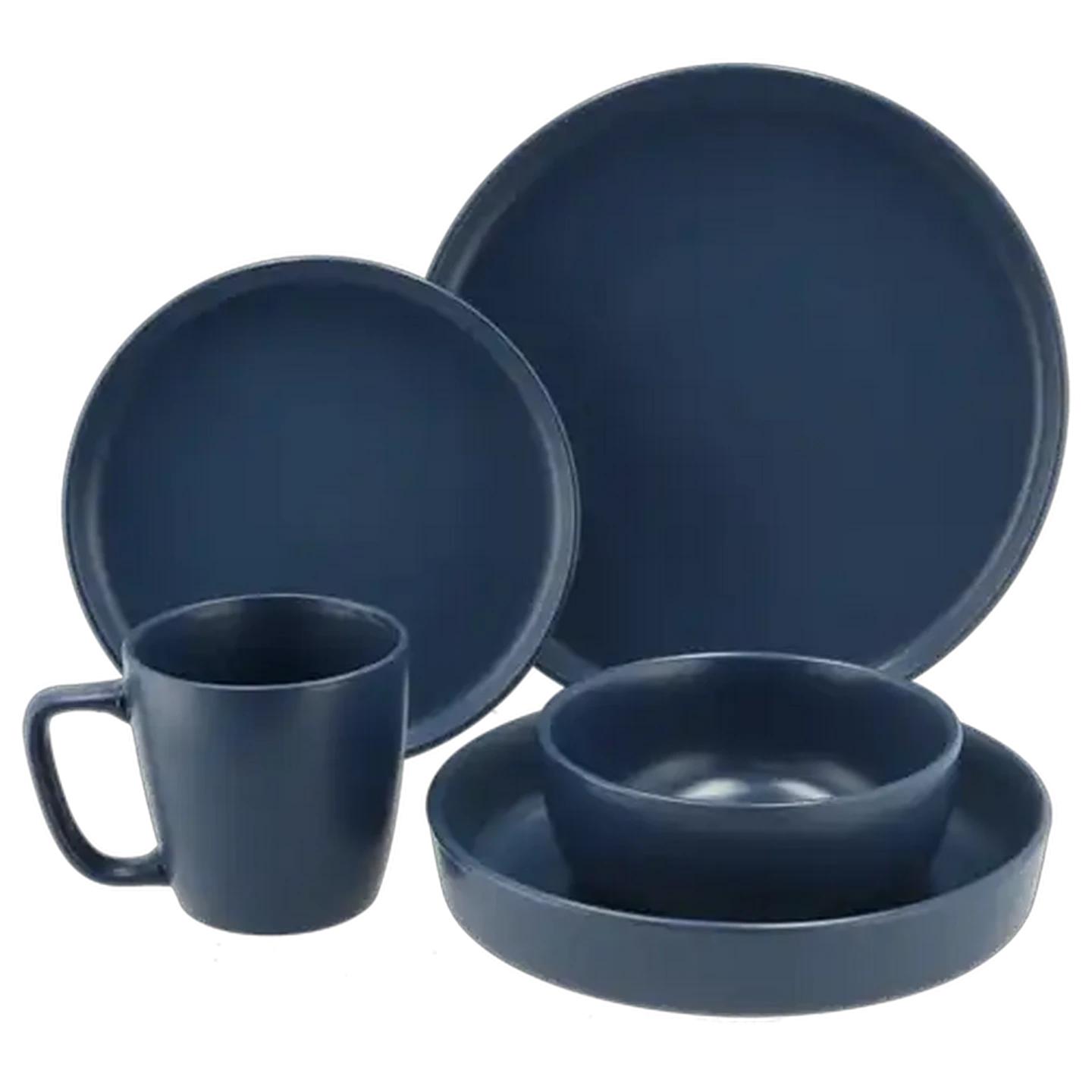 Image of Navy Rim Dinner Plate 27cm