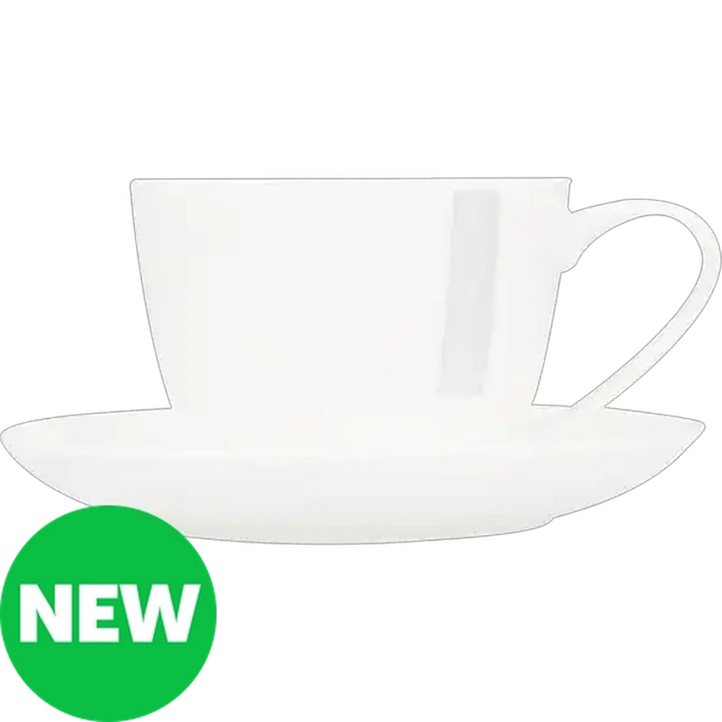 Image of Fine Bone China White Cup & Saucer Set 2 Piece
