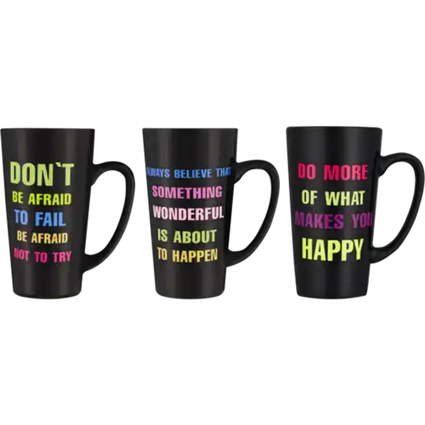 Image of Black Neon Words Coffee Mug 450ml