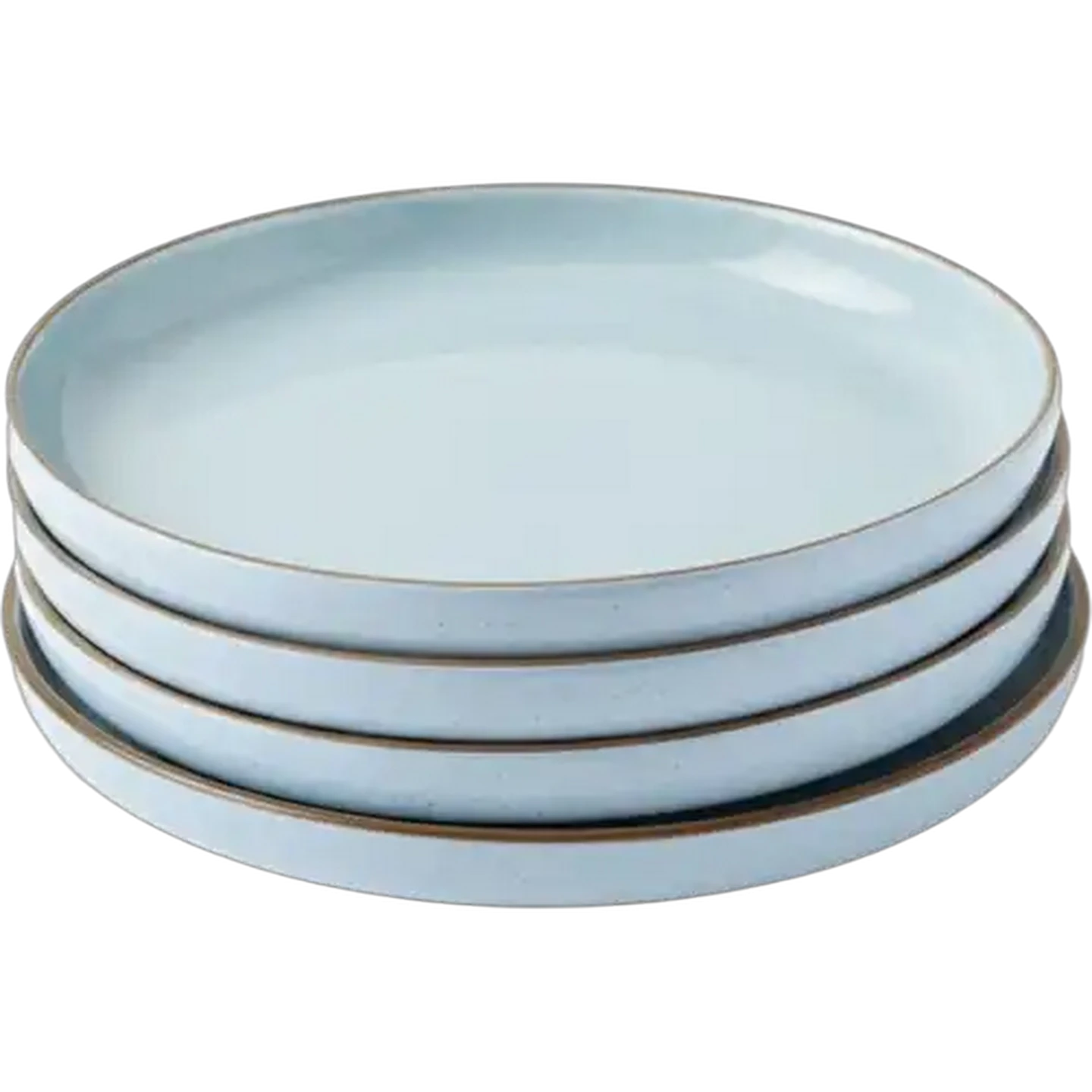 Image of Rustic Blue Stoneware Side Plates 21.3cm 4-Pack