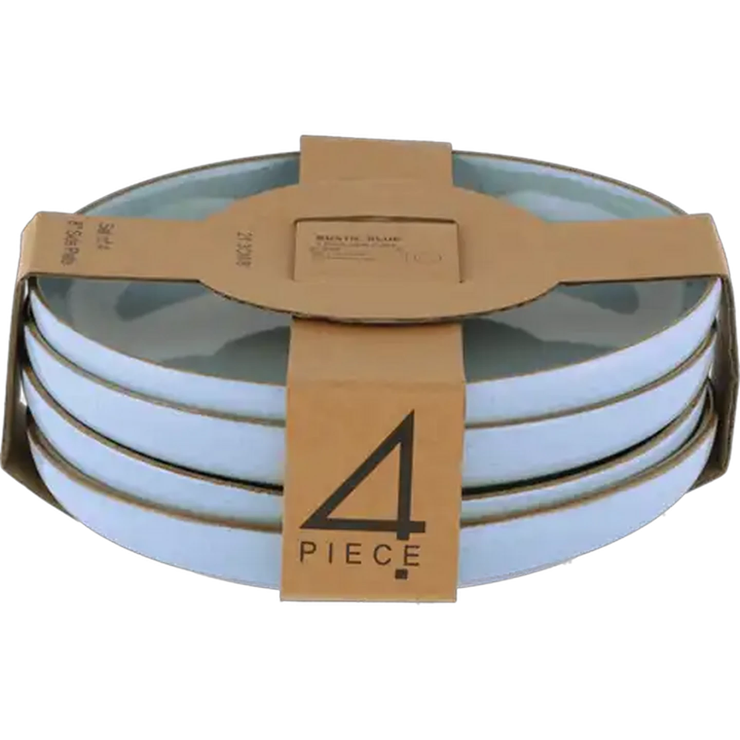 Image of Rustic Blue Stoneware Side Plates 21.3cm 4-Pack