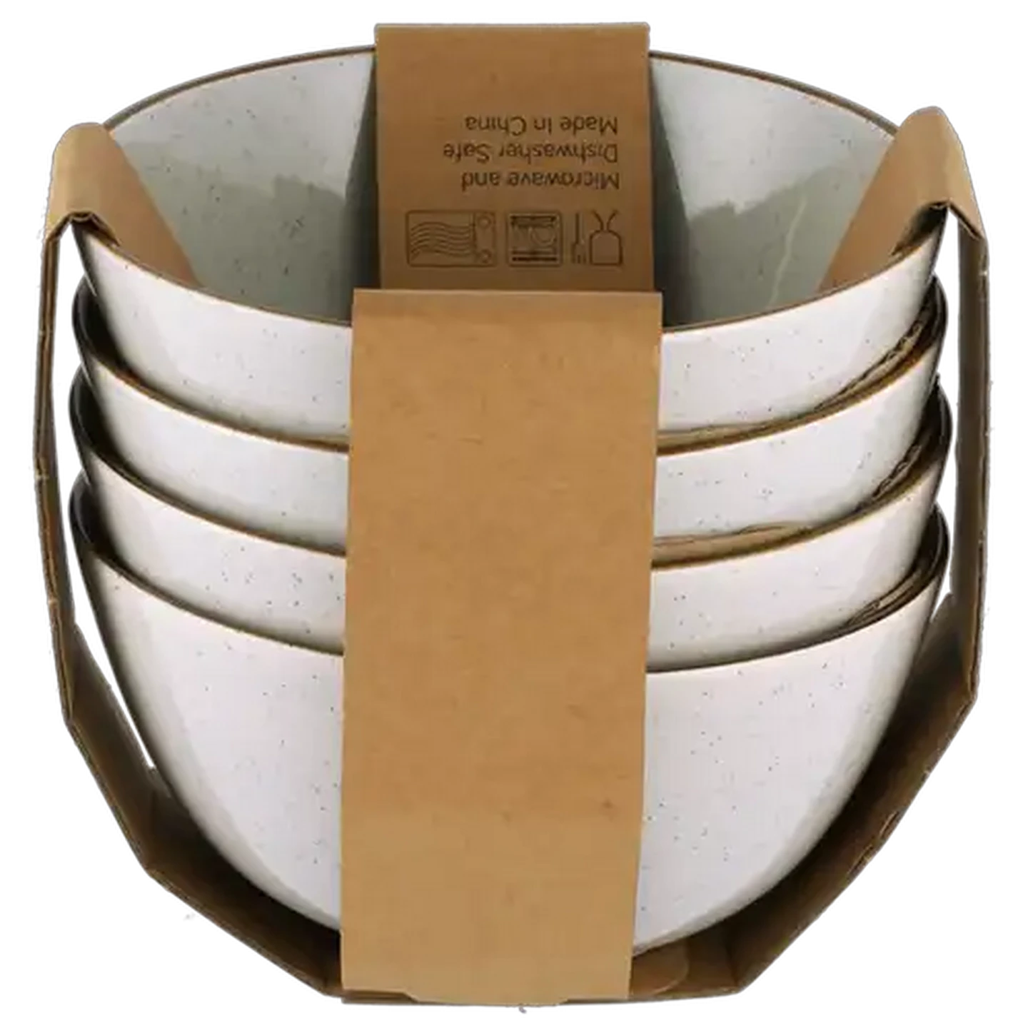 Image of Stoneware Rustic Grey Bowls 4-Pack