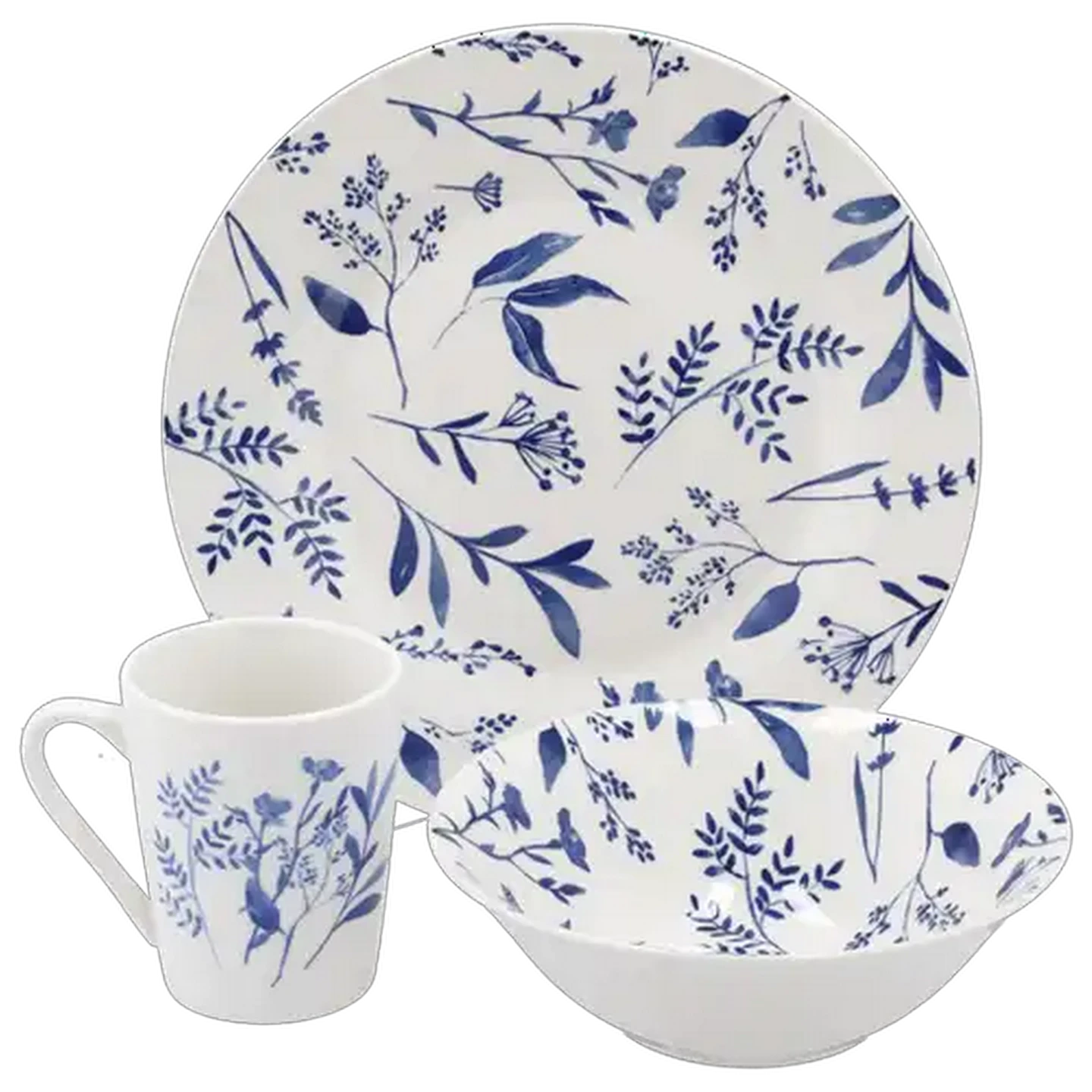 Image of Nature Blue Dinner Set 12 Piece