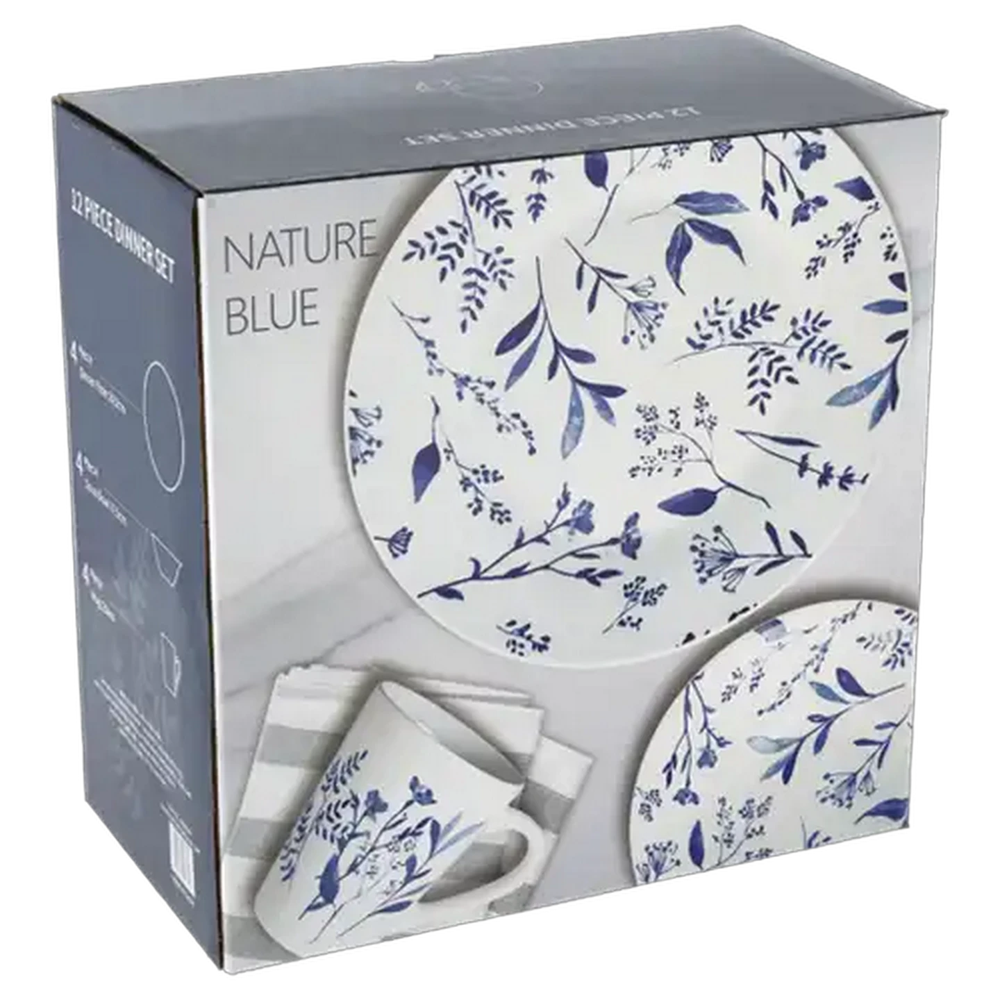 Image of Nature Blue Dinner Set 12 Piece