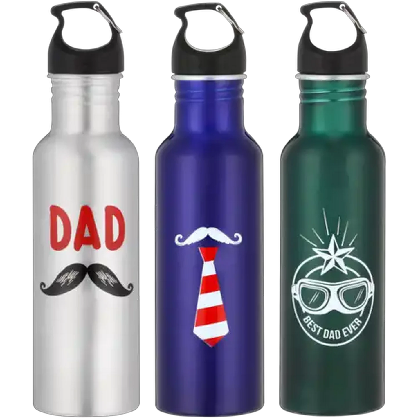 Image of Dad Themed Aluminium Drinking Bottle 750ml (Design May Vary)
