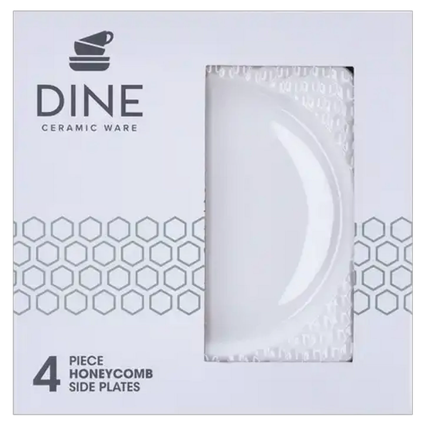 Image of Dine Ceramic Ware Honeycomb Side Plate 4-Pack