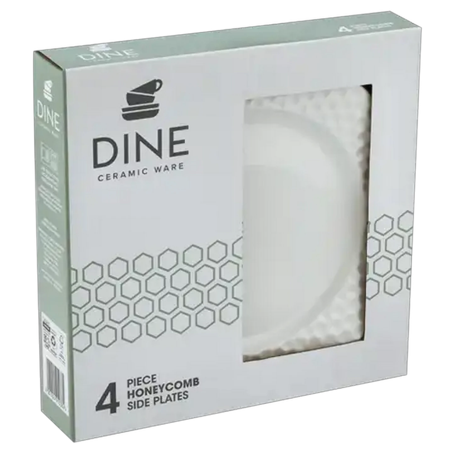 Image of Dine Ceramic Ware Honeycomb Side Plate 4-Pack