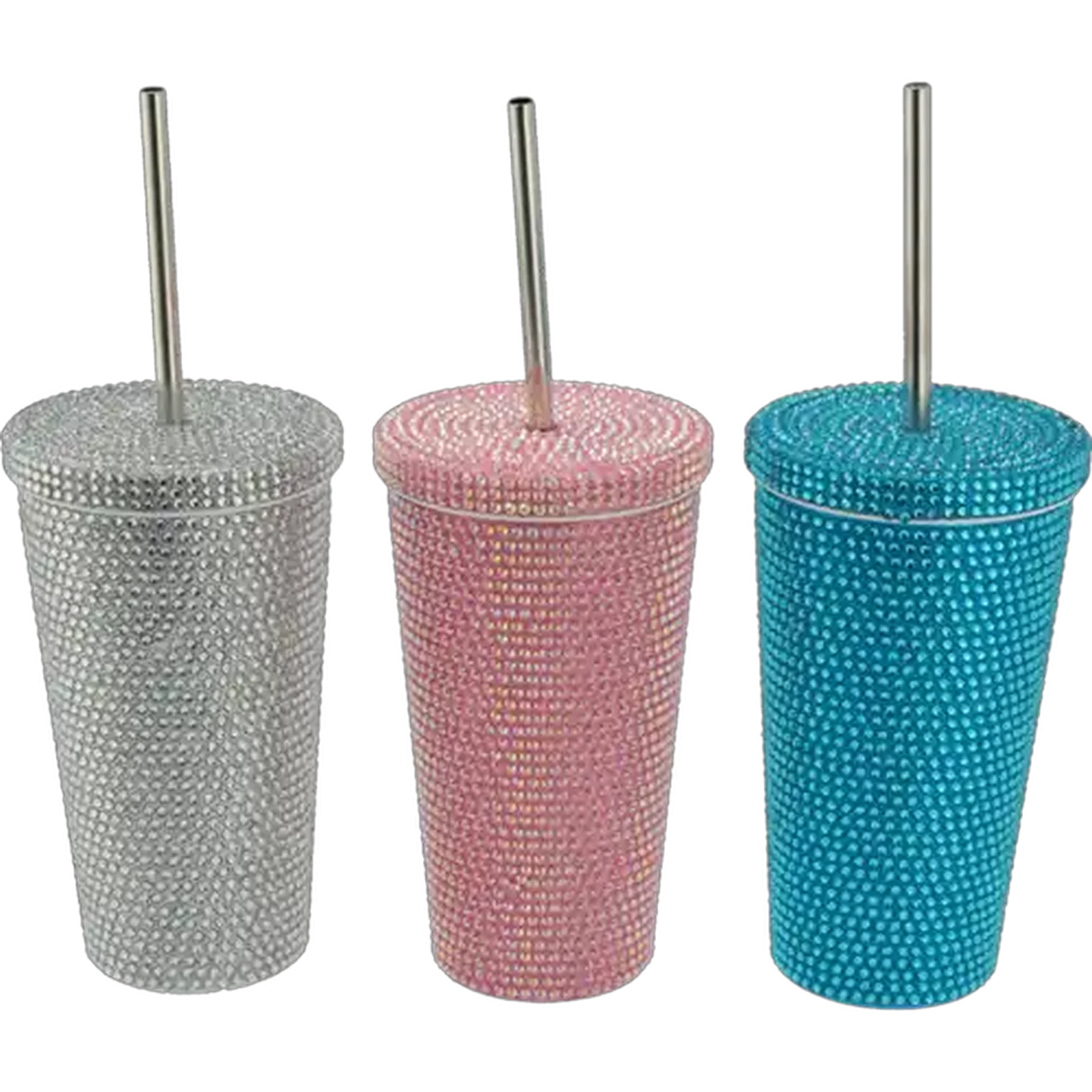 Image of Bling Stainless Steel Double Wall Travel Sipper Cup 500ml (Colour May Vary)