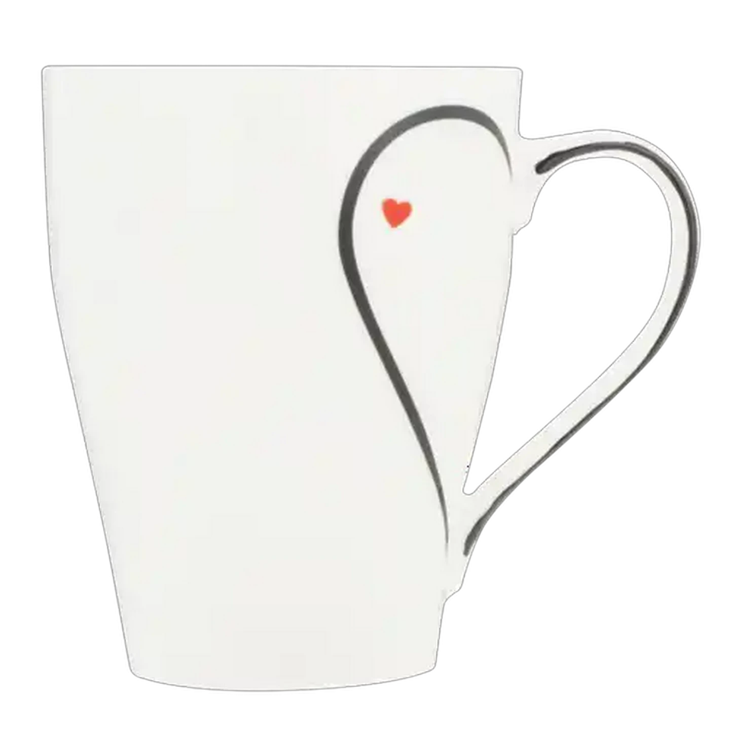 Image of Heart To Handle White Coffee Mug
