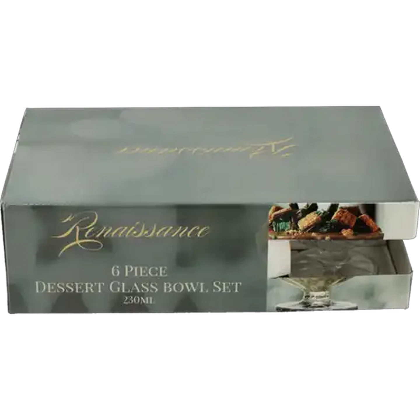 Image of Renaissance Collection Dessert Glass Bowl Set 230ml 6-Piece