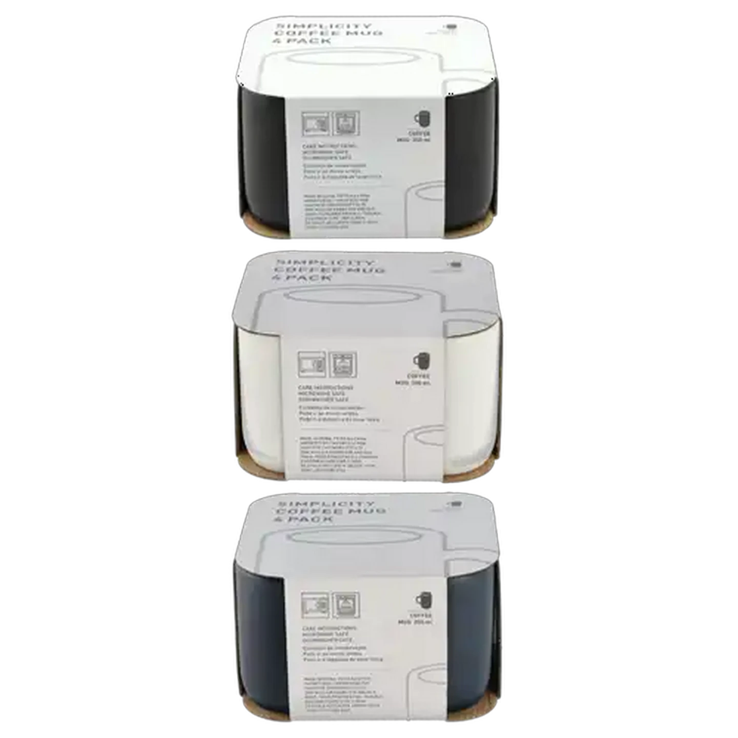 Image of Simplicity Coffee Mug 310ml 4-Pack (Colour May Vary)