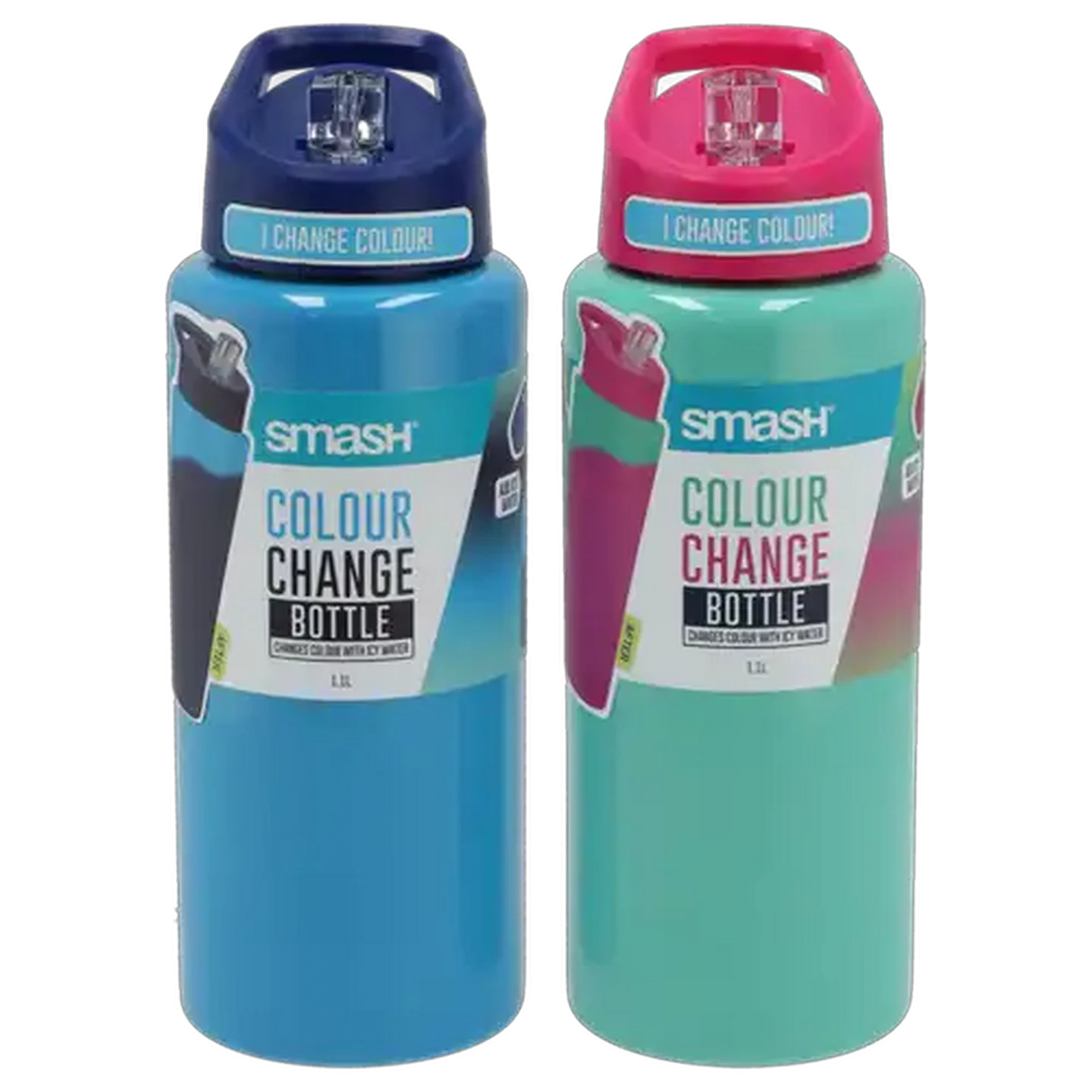 Image of Smash Stainless Steel Colour Changing Bottle 1.1L (Colour May Vary)