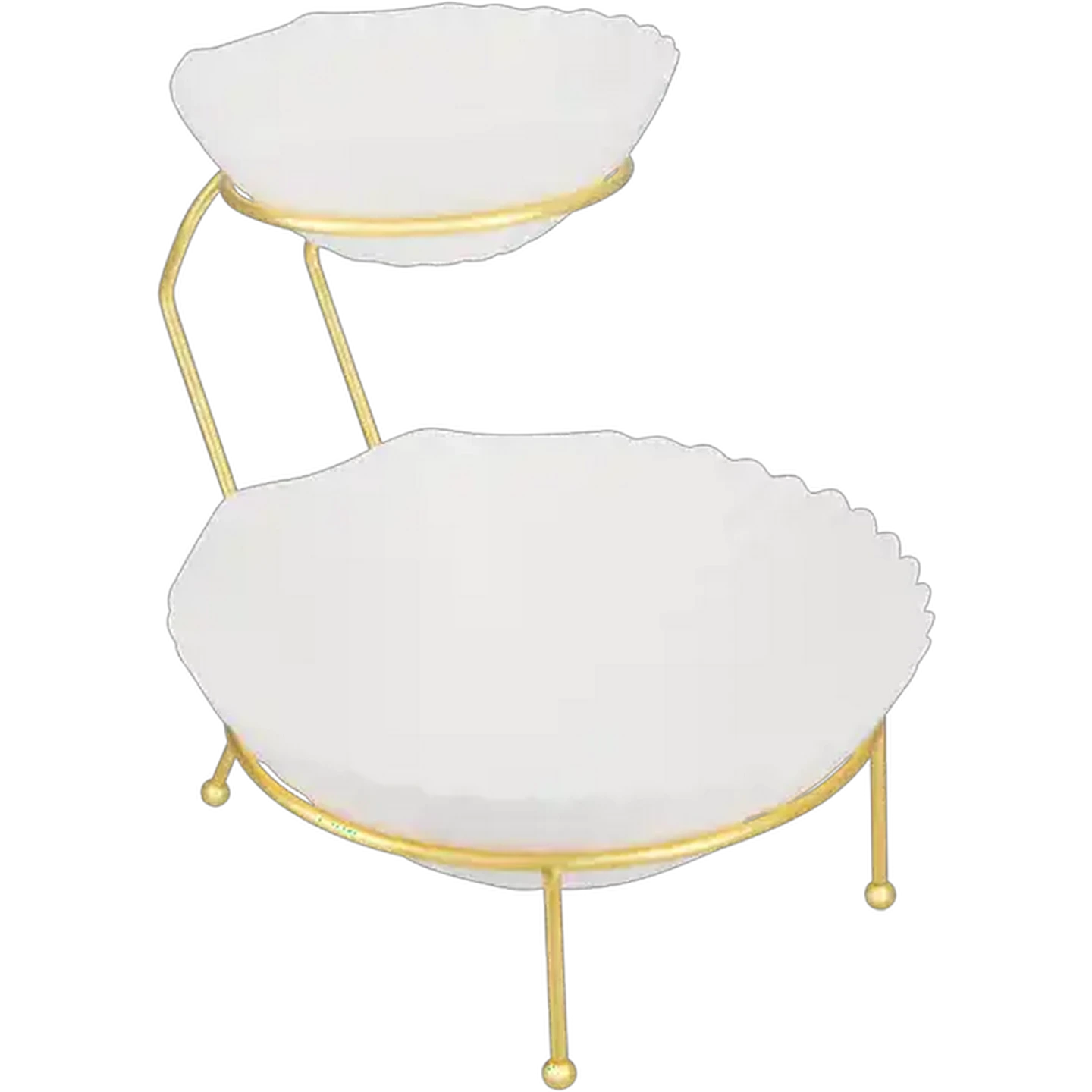 Image of Opal 2 Tier Chip & Dip Serving Bowls 3 Piece