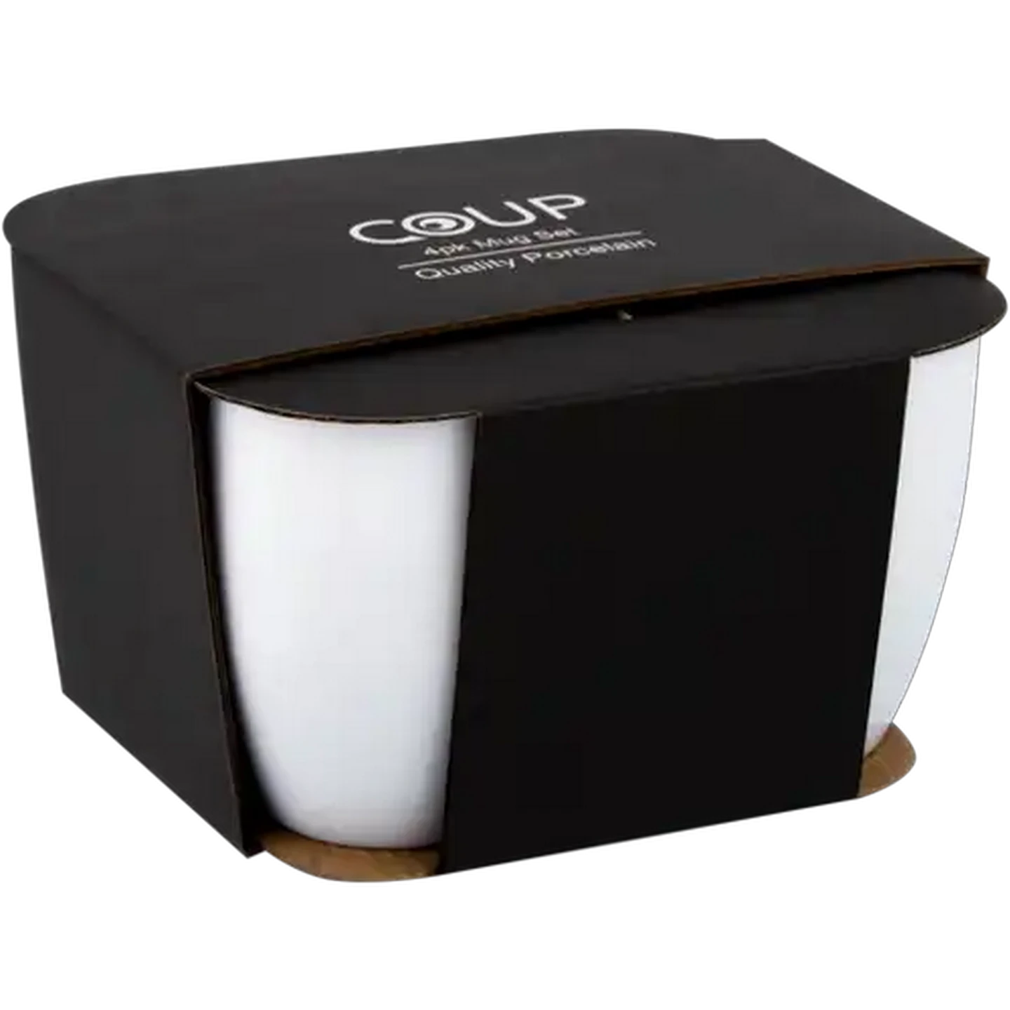Image of Coup White Porcelain Mug Set 4-Pack