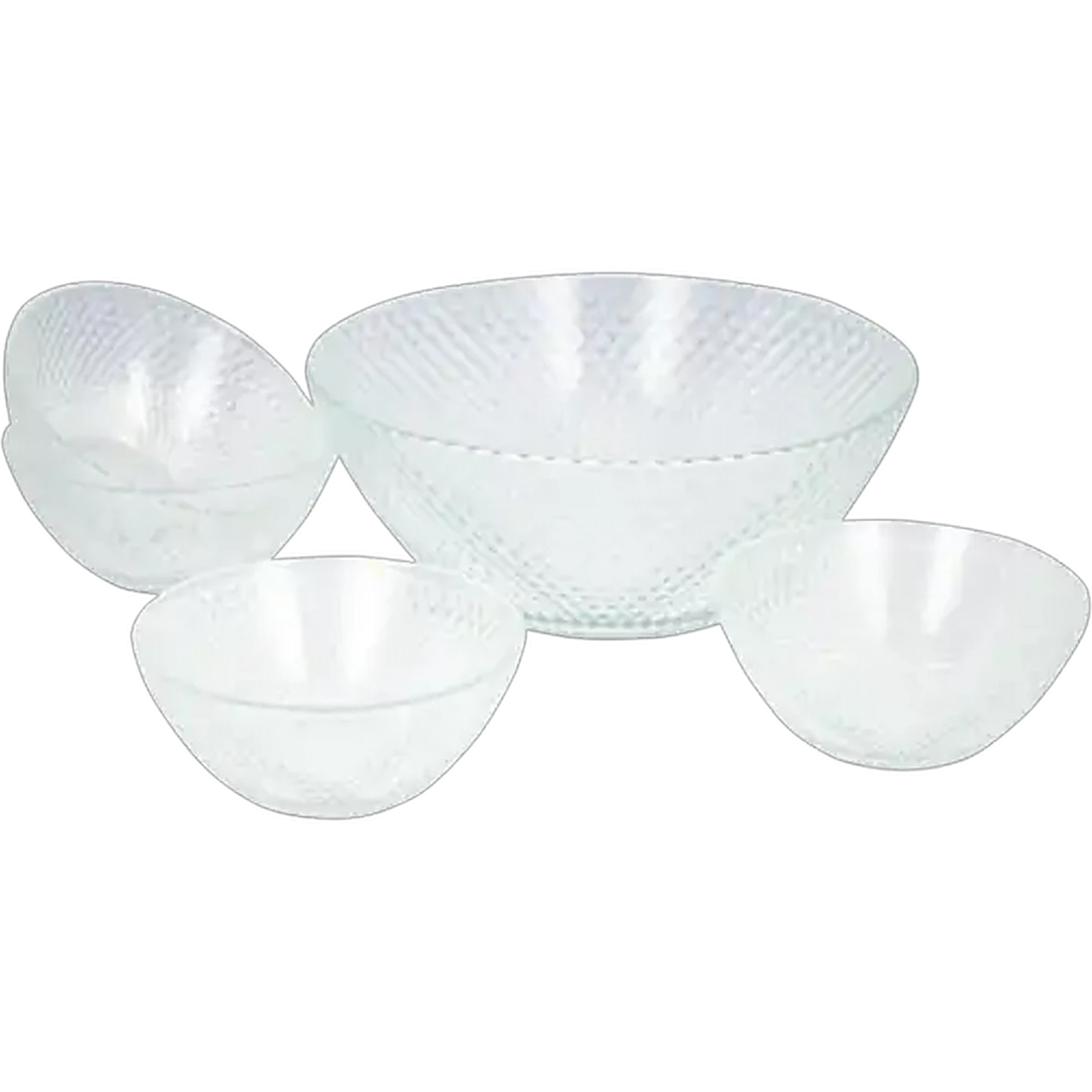 Image of KIM Glass Silhouette Salad Bowl Set 5 Piece