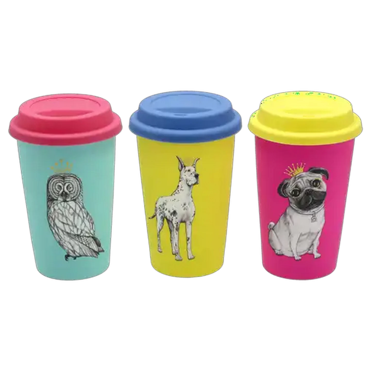 Image of Double Wall Animal Coffee Mug 300ml (Design May Vary)