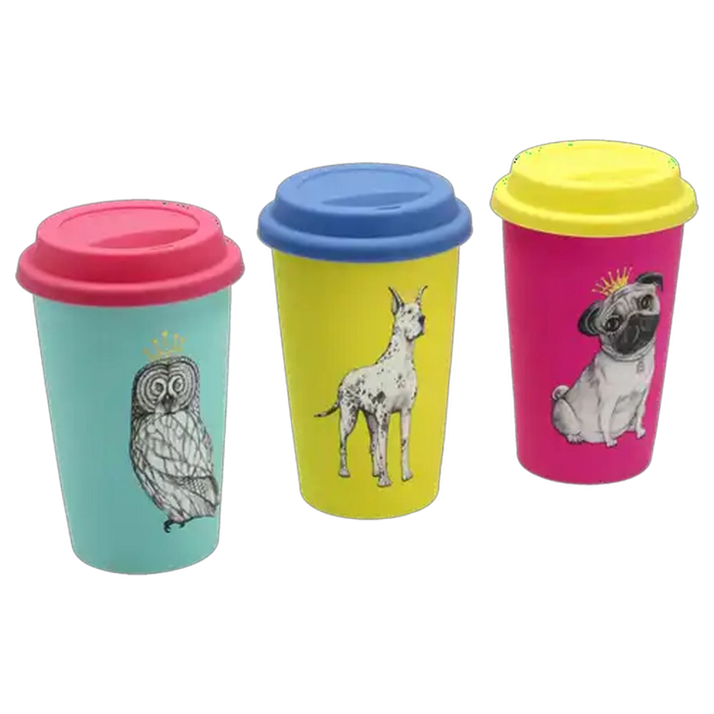 Image of Double Wall Animal Coffee Mug 300ml (Design May Vary)