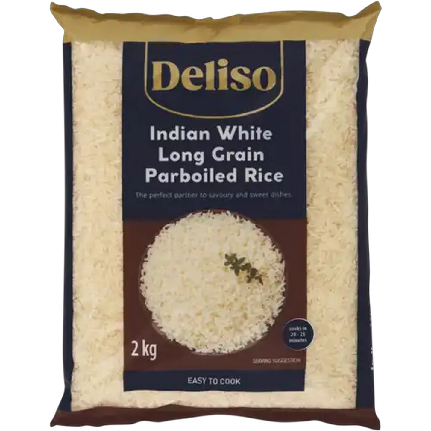 Image of Deliso Indian White Long Grain Parboiled Rice 2kg