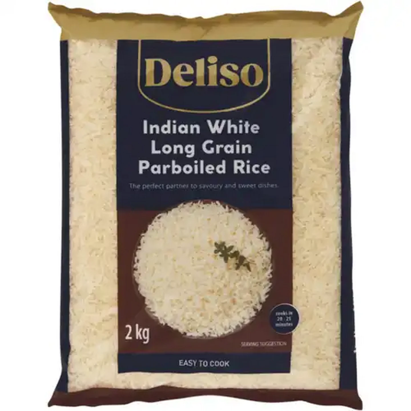 Image of Deliso Indian White Long Grain Parboiled Rice 2kg