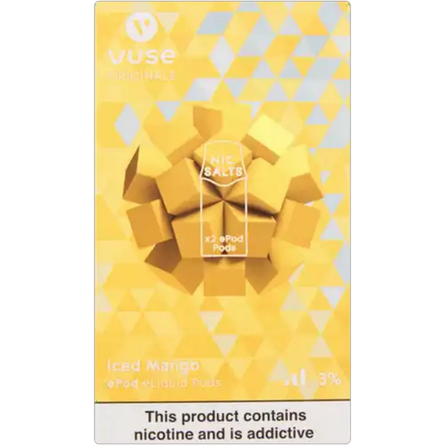 Image of Vuse Originals Iced Mango 3% Nicotine E-Liquid Replacement Pods 2 Pack (Non-Refundable. Non-Returnable.)
