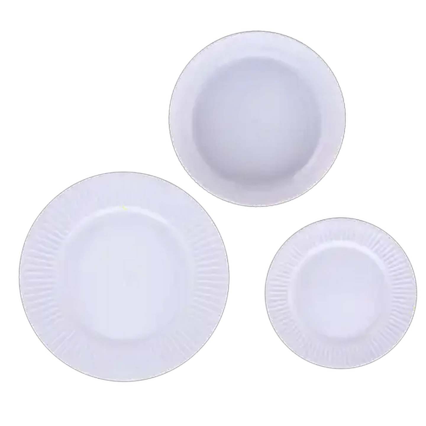Image of Embossed Edge White Dinner Set 12 Piece