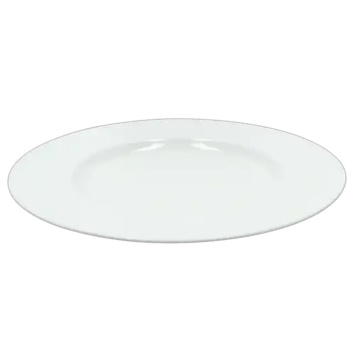 Image of Wide Rim White Dinner Plate 28cm
