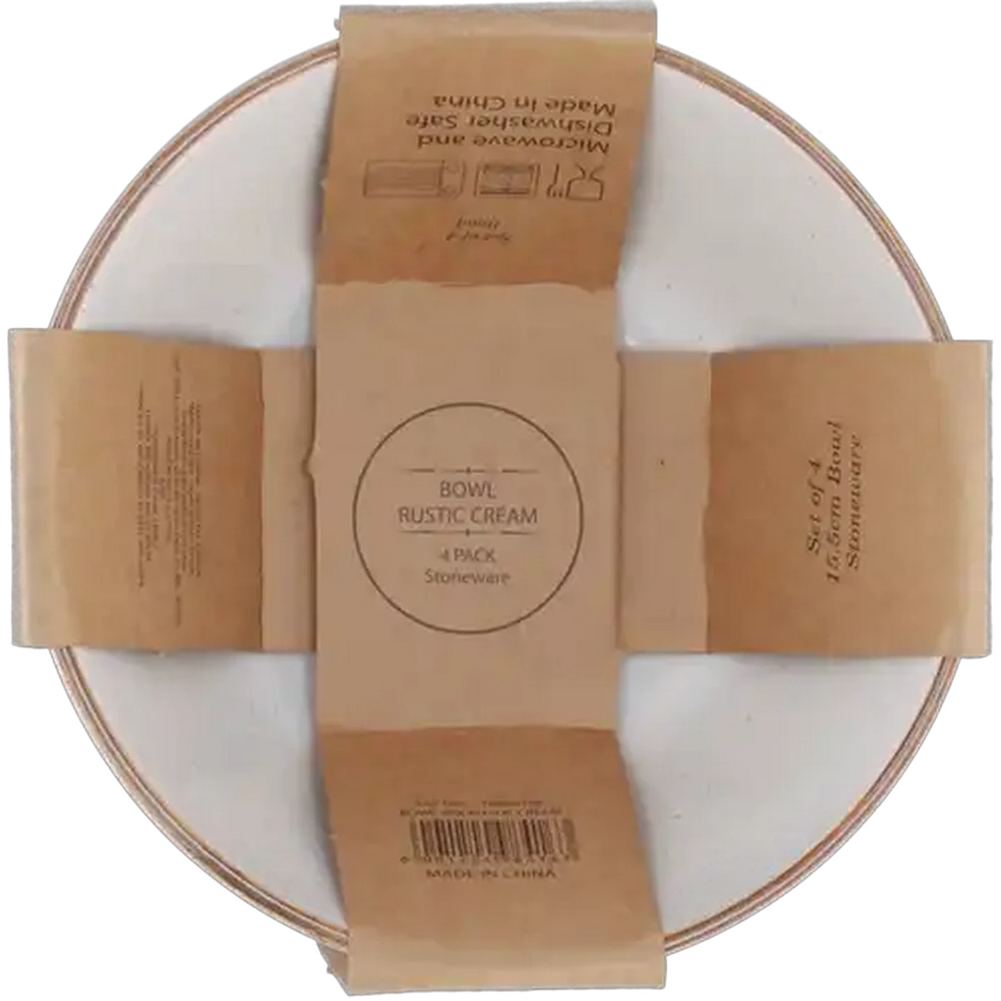 Image of Rustic Cream Bowl 15.5cm 4-Pack