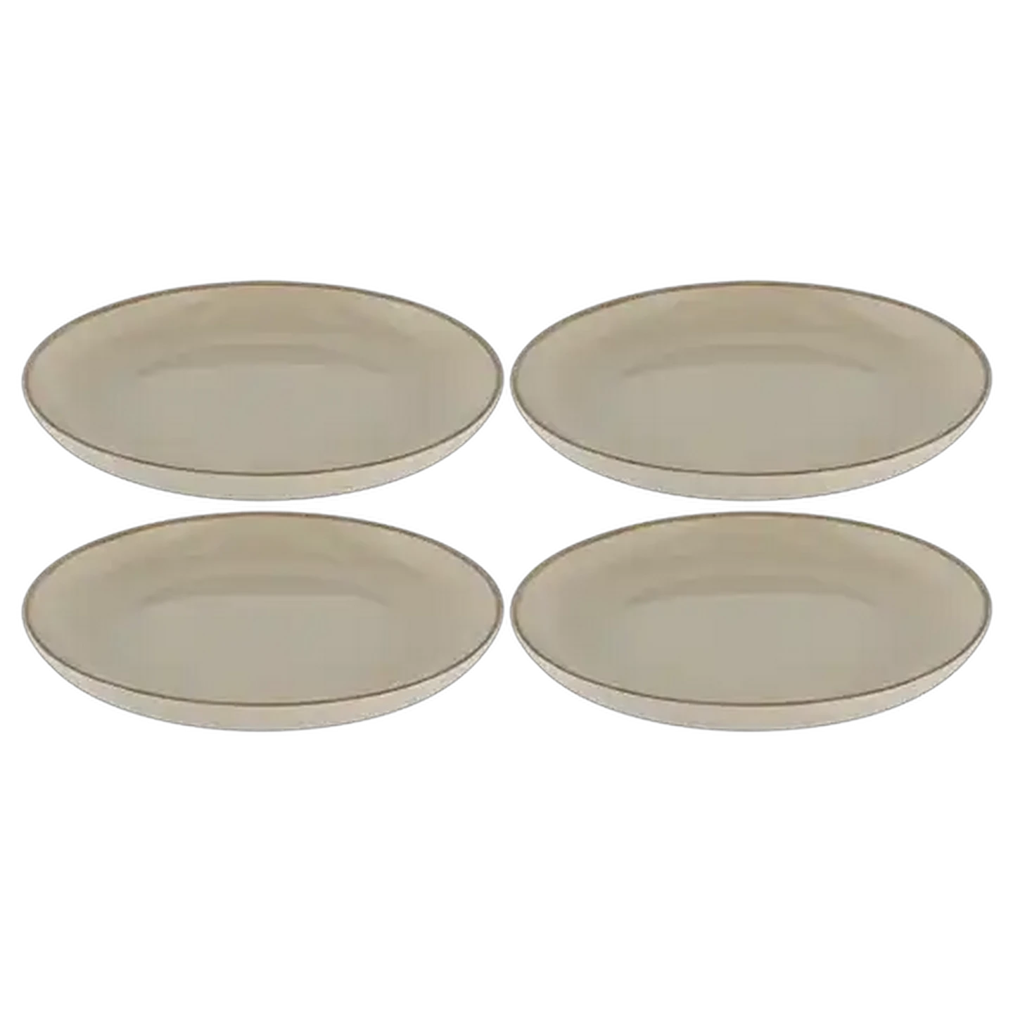 Image of Rustic Linen Ceramic Dinner Plates 4-Pack
