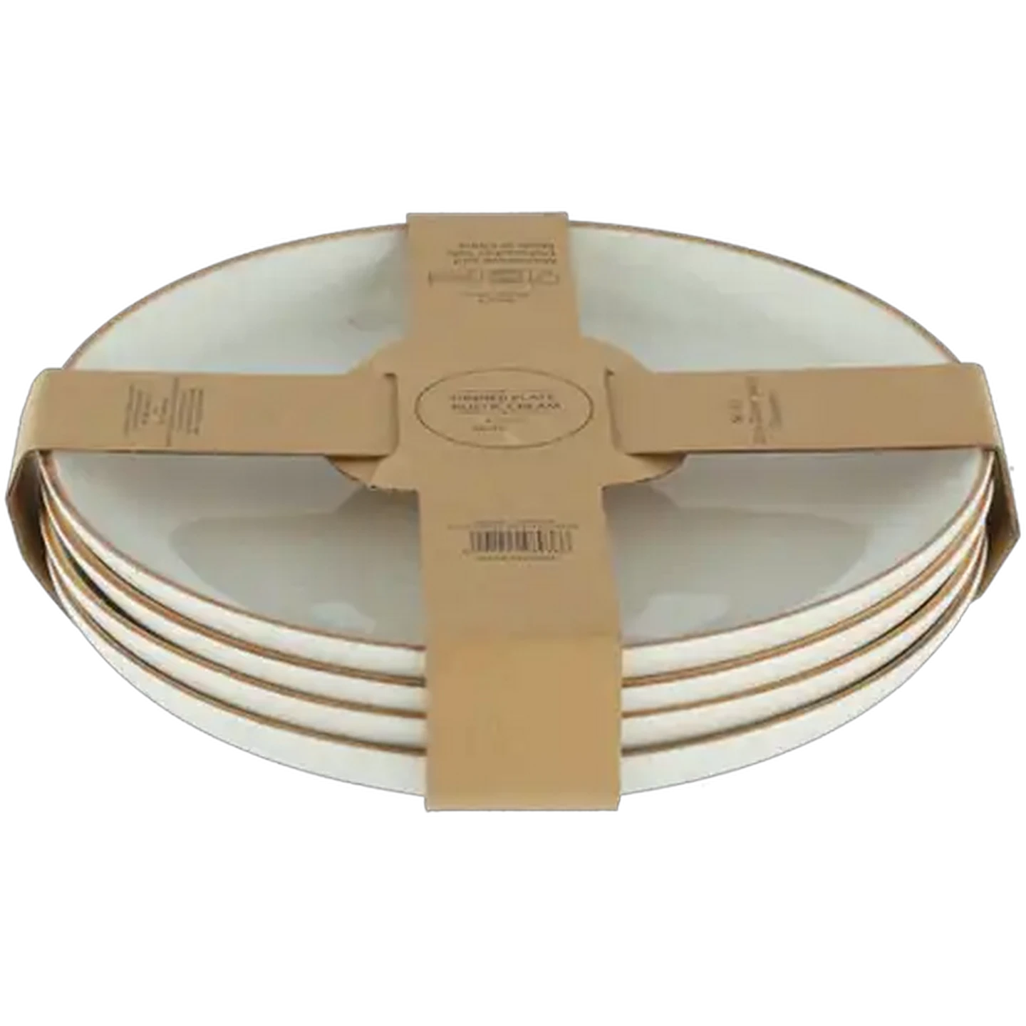Image of Rustic Cream Dinner Plate 26.7cm 4-Pack