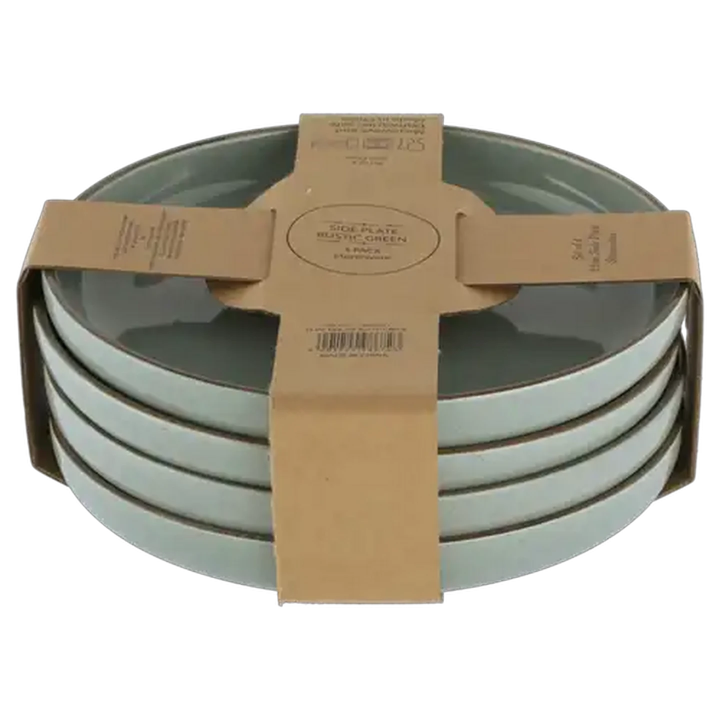 Image of Rustic Green Side Plate 21cm 4-Pack