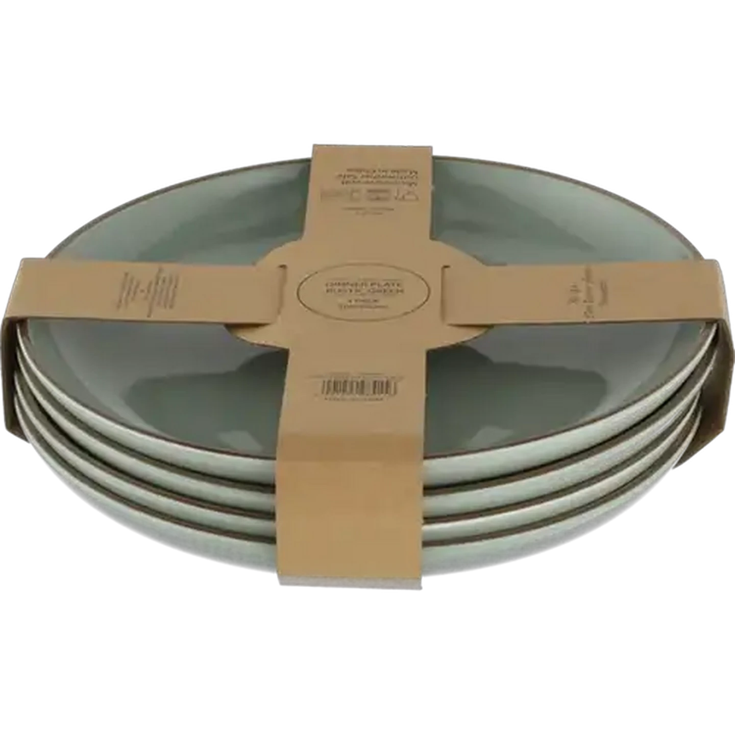 Image of Rustic Green Dinner Plate 26.7cm 4-Pack