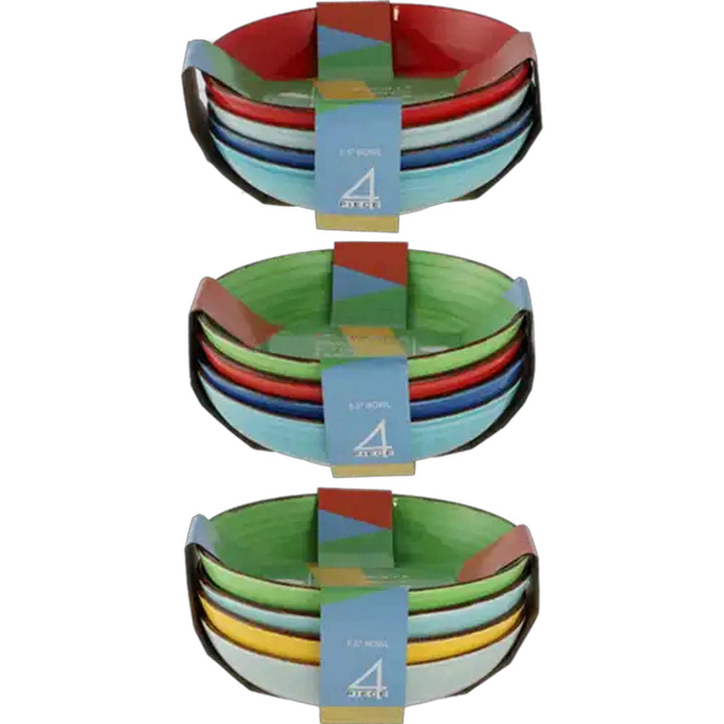 Image of Kaleidoscope Bowl 21.7cm 4-Pack (Colour May Vary)