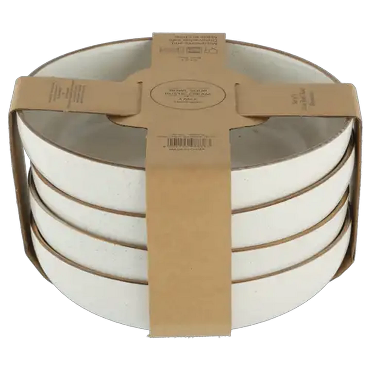 Image of Rustic Cream Cereal Bowl 21cm 4-Pack