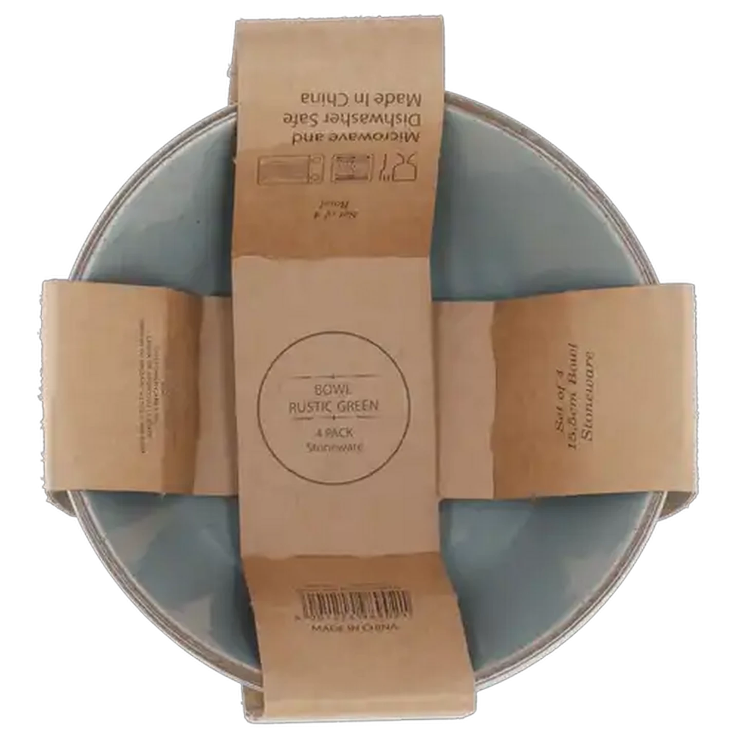 Image of Rustic Green Bowl 15.5cm 4-Pack