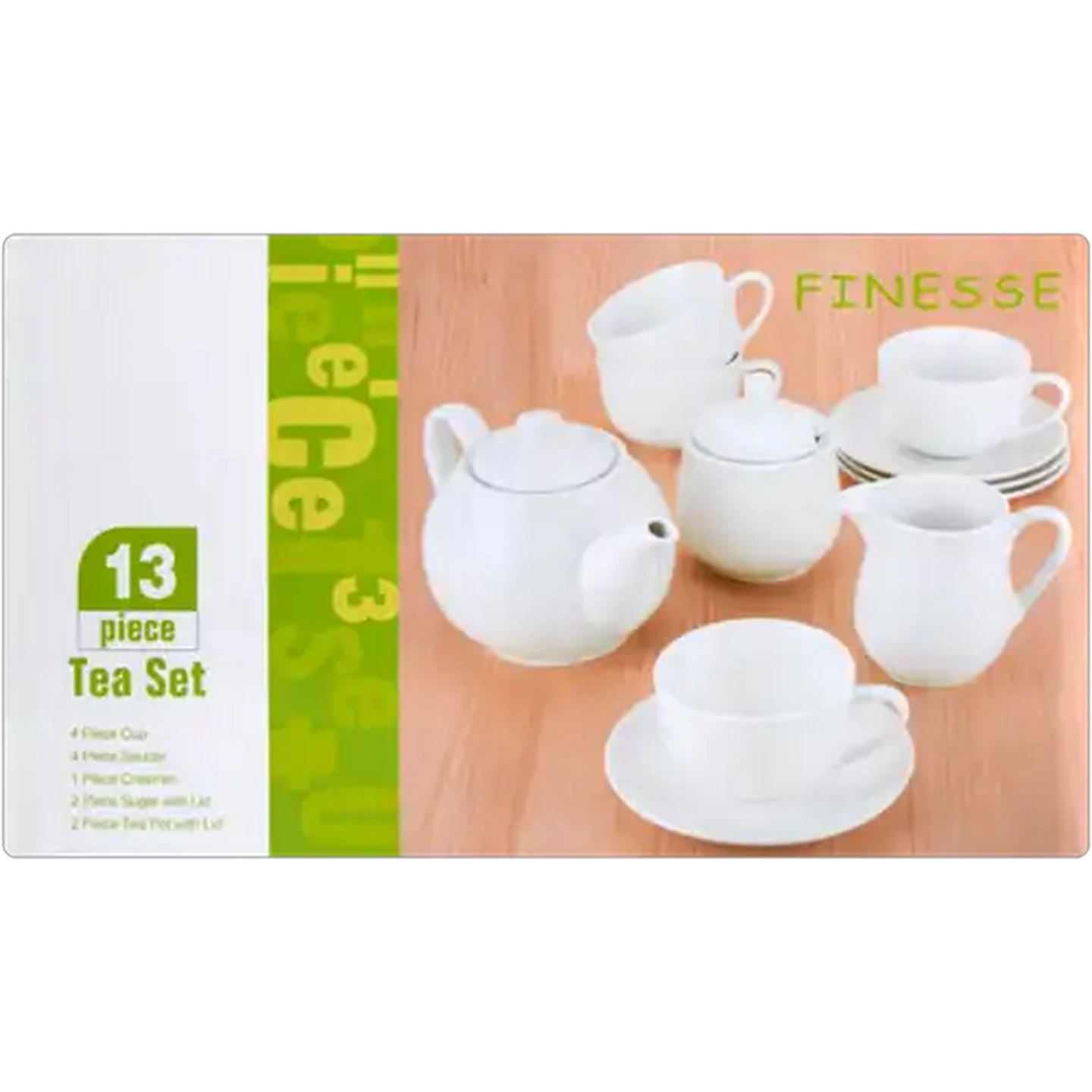 Image of Finesse White Tea Set 13 Piece