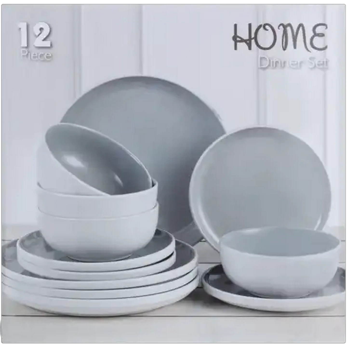 Image of White Home Dinner Set 12 Piece