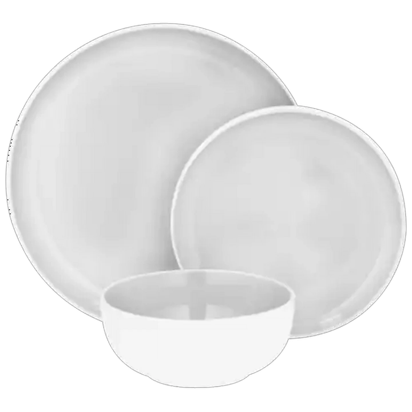 Image of White Home Dinner Set 12 Piece