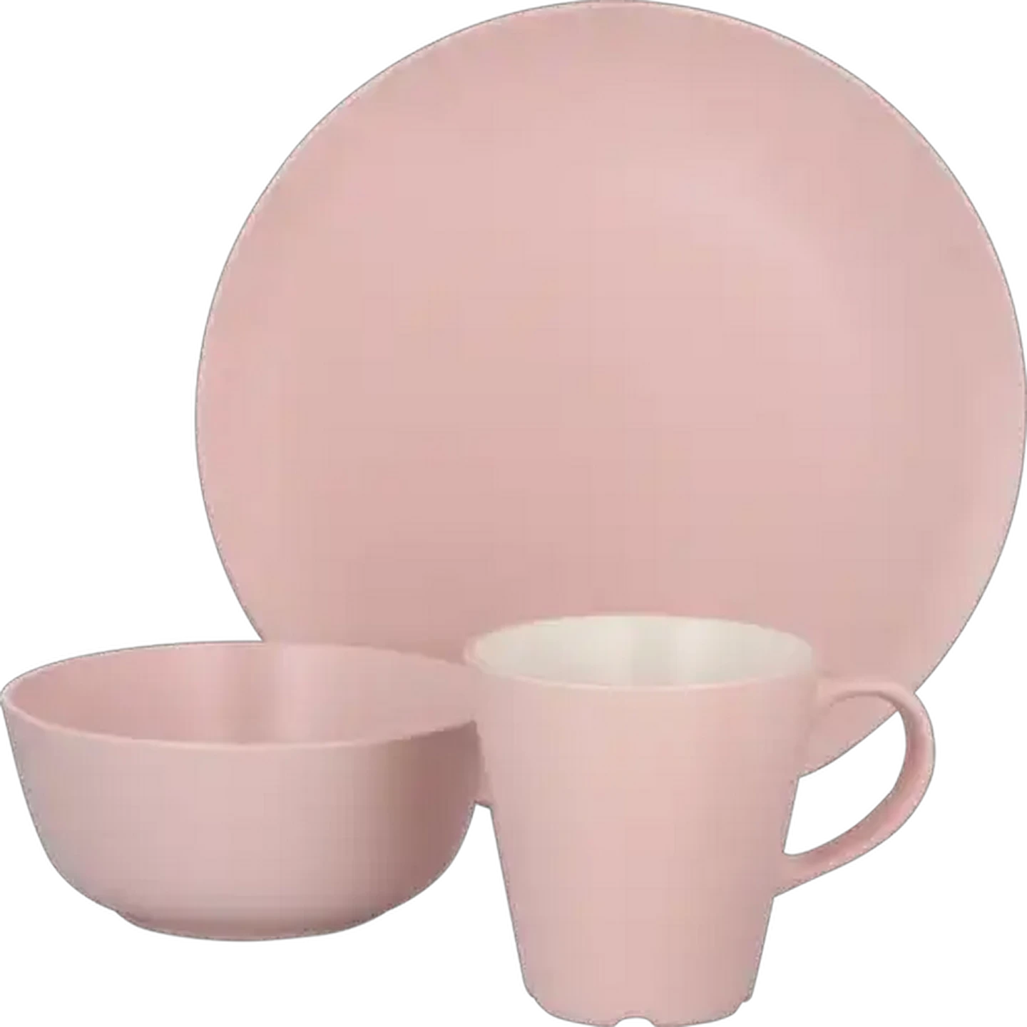 Image of Solid Pink Dinner Set 12 Piece
