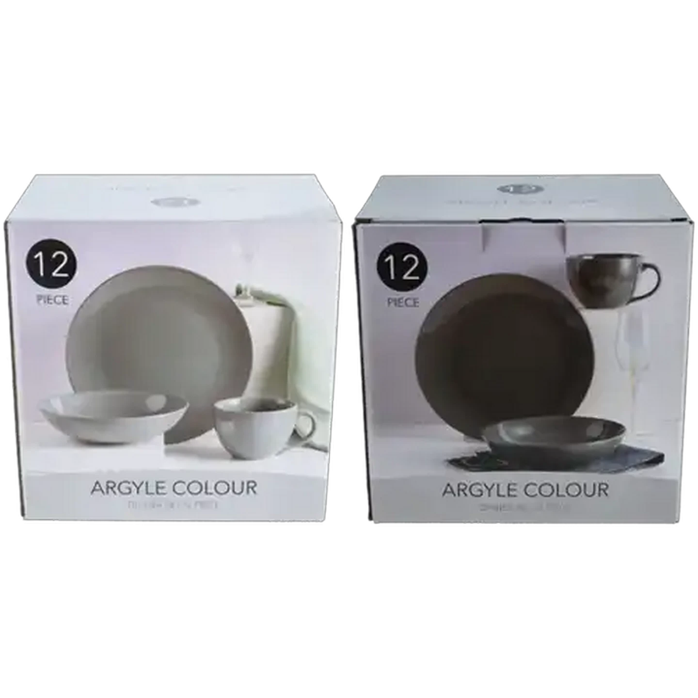 Image of Argyle Colour Dinner Set 12-Piece (Colour May Vary)