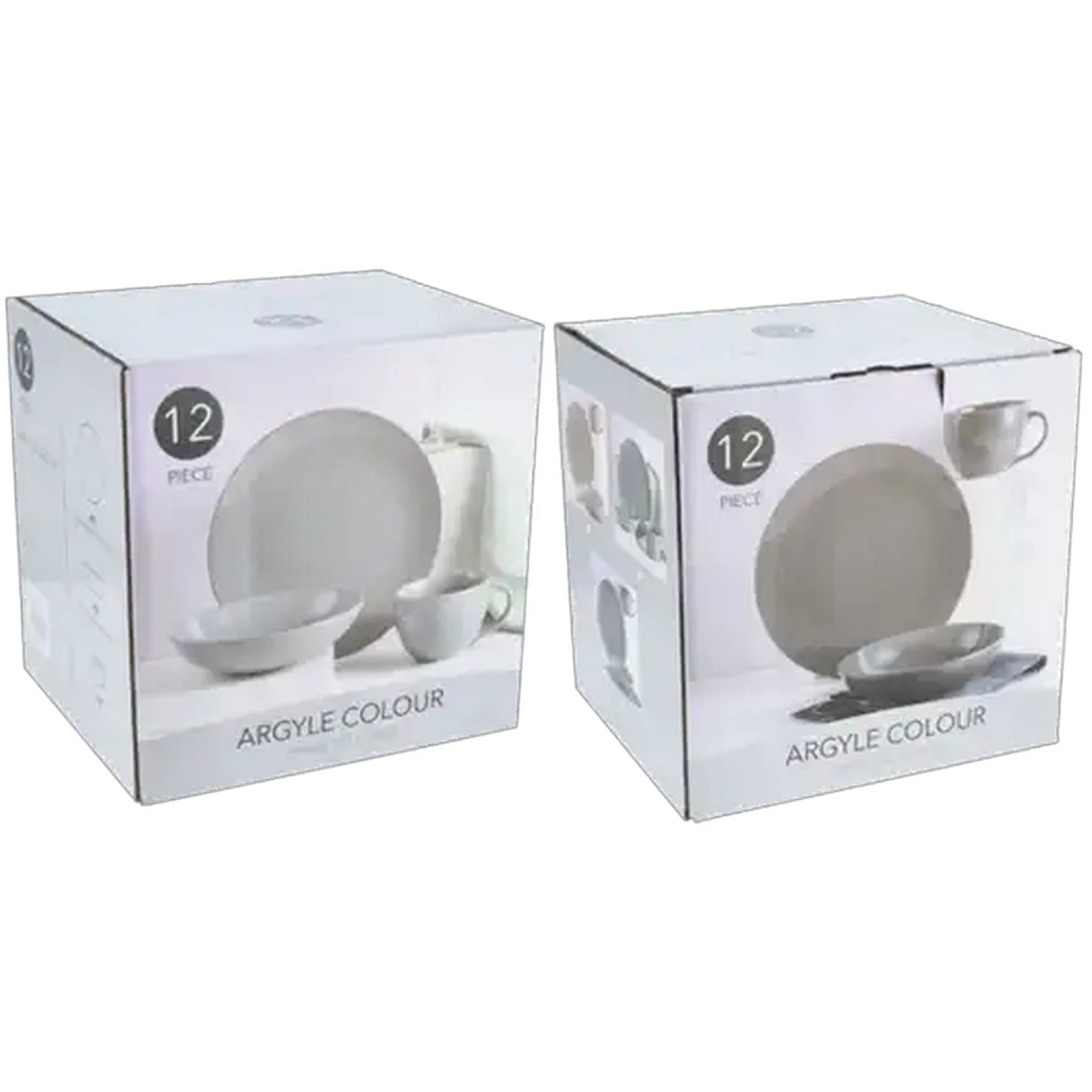 Image of Argyle Colour Dinner Set 12-Piece (Colour May Vary)