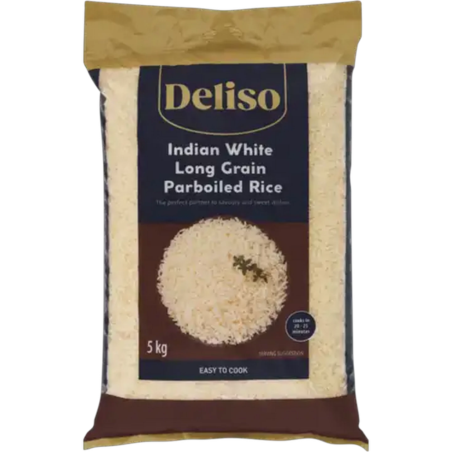 Image of Deliso Indian White Long Grain Parboiled Rice 5kg