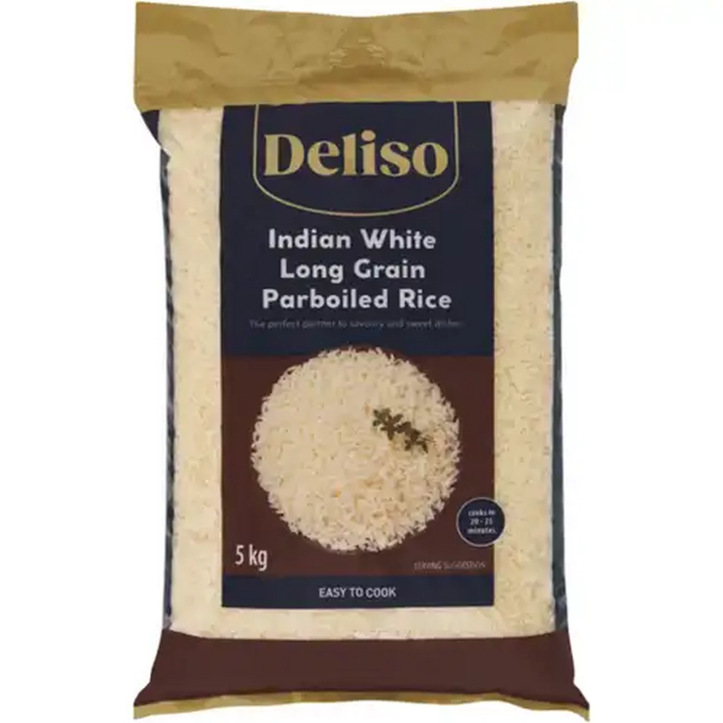 Image of Deliso Indian White Long Grain Parboiled Rice 5kg
