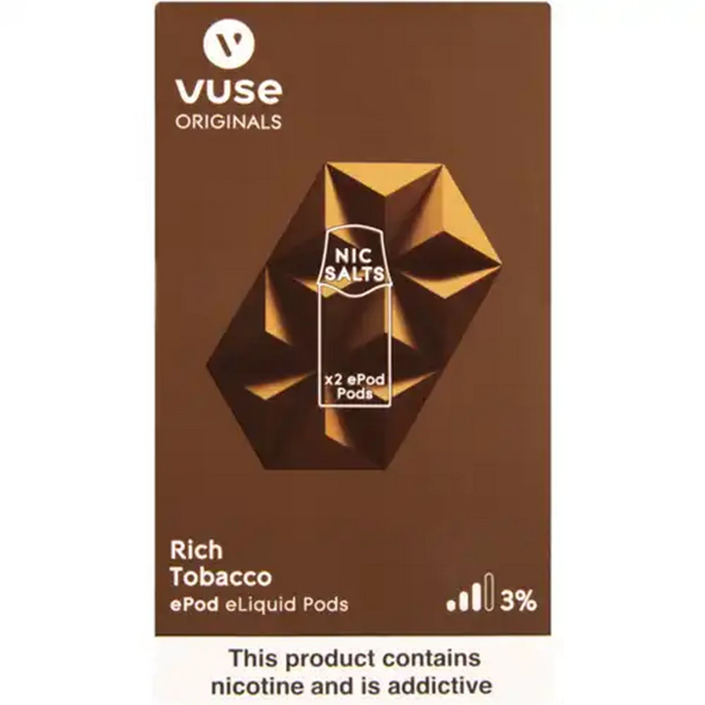 Image of Vuse Originals Rich Tobacco 3% Nicotine E-Liquid Replacement Pods 2 Pack (Non-Refundable. Non-Returnable.)