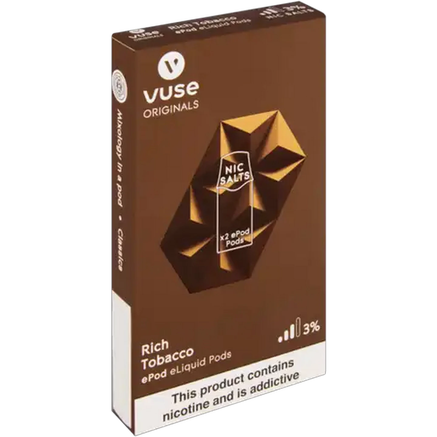 Image of Vuse Originals Rich Tobacco 3% Nicotine E-Liquid Replacement Pods 2 Pack (Non-Refundable. Non-Returnable.)