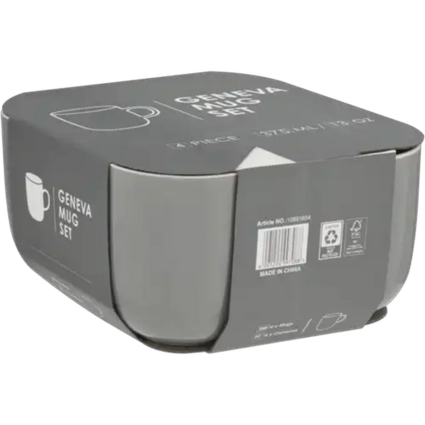 Image of Geneva Coffee Mug 4 x 375ml (Colour May Vary)