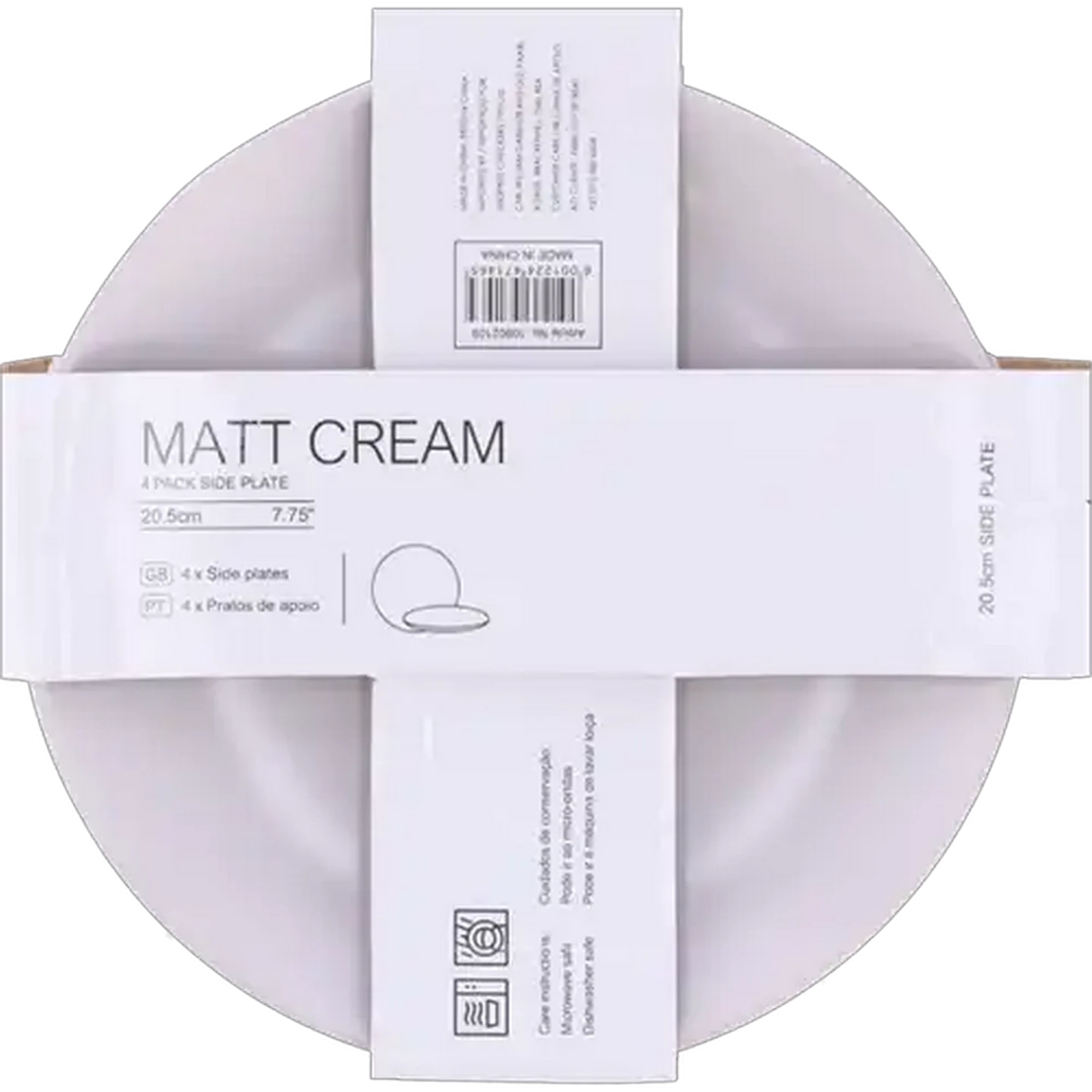 Image of Matt Cream Side Plate 20cm 4-Pack