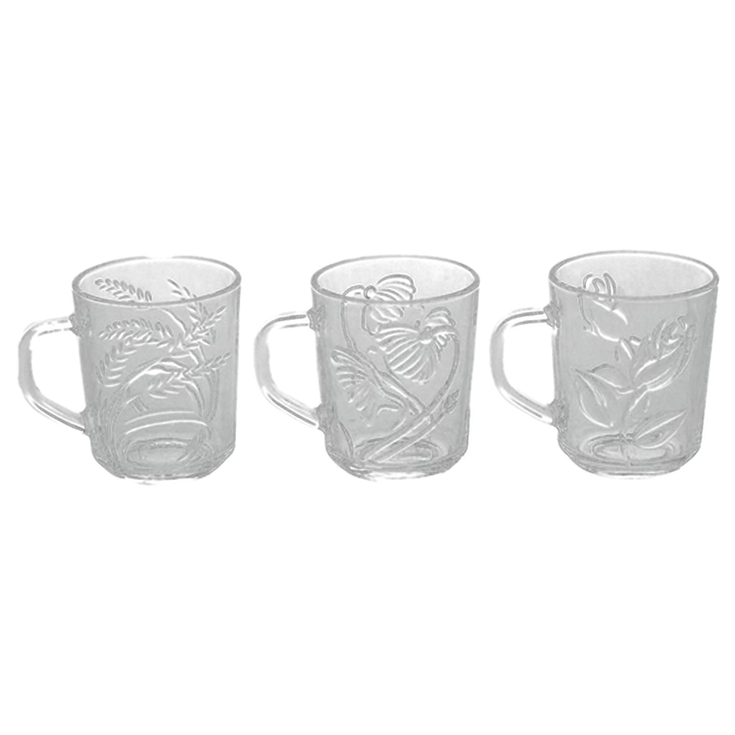 Image of Floral Glass Mug Loose (Design May Vary)